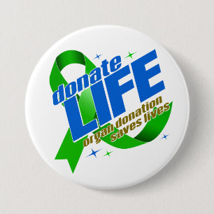 Donate Life Organ Donation Saves Lives 7.5 Cm Round Badge