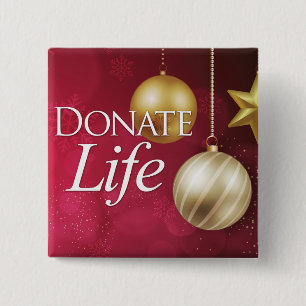 Donate Life, Organ Donor, lapel pin, 15 Cm Square Badge