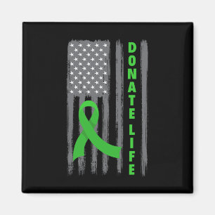 Donate Life Patriotic American Flag Usa Kidney Don Magnet