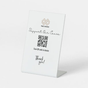 Donate to a Good Cause Nonprofit QR Code Pedestal Sign