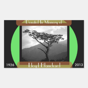 Donated in Memory of - Rectangle Rectangular Sticker