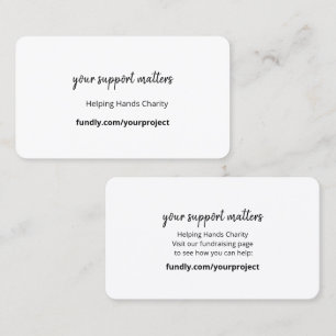 Donation Cards Raise Money Charity Campaign