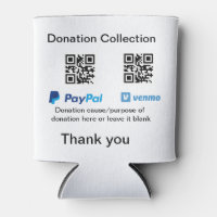 Donation Collection tip jar add your q r name caus