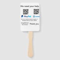 Donation Collection tip jar add your q r name caus