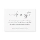 Donation In Lieu of Gifts