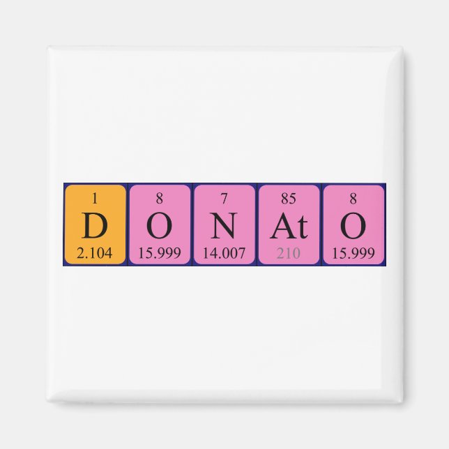 Donato periodic table name magnet (Front)