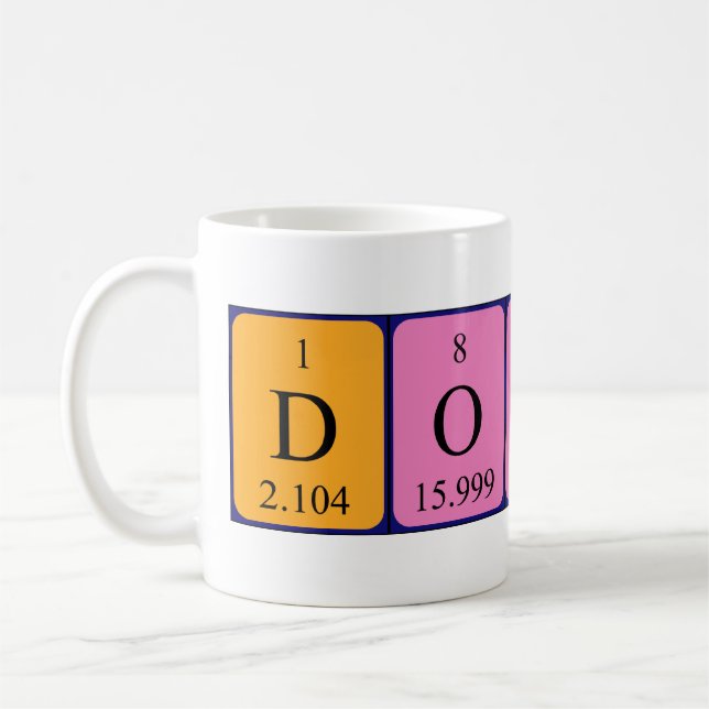Donato periodic table name mug (Left)