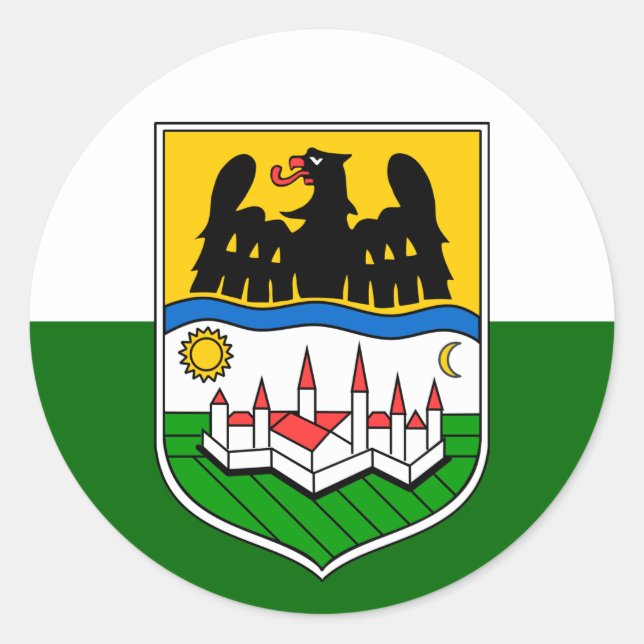 Donauschwaben Flag Sticker (Front)