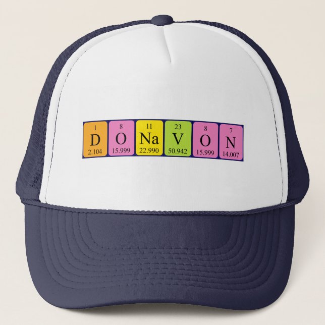 Donavon periodic table name hat (Front)
