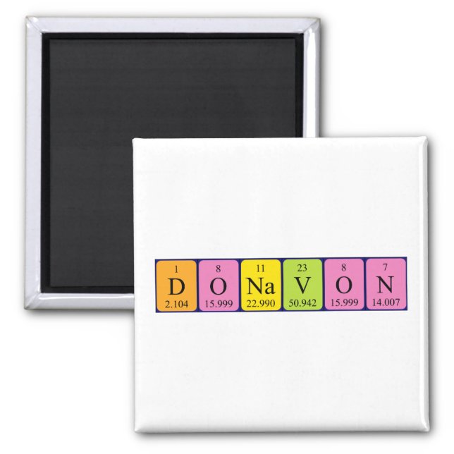Donavon periodic table name magnet (Front)