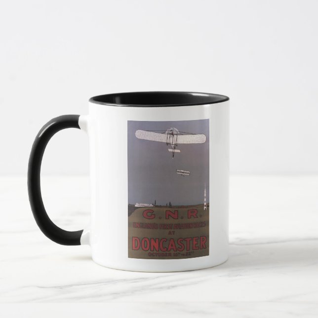 Doncaster, England - First Aviation Races Mug (Left)