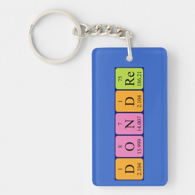 Dondre periodic table name keyring (Front)
