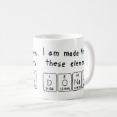 Dondre periodic table name mug (Front Right)