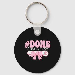 Done Cl Of 2025 Graduate Coquette Bow Senior Gradu Key Ring