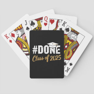 Done Class Of 2025 Graduate Graduation Family Playing Cards