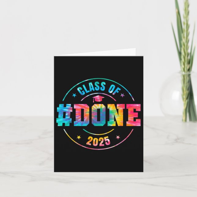 Done Class Of 2025 Graduation Kid Him Her Teacher  Card (Front)