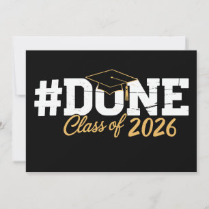 Done Class Of 2026 Graduation 26 Proud Graduate Invitation