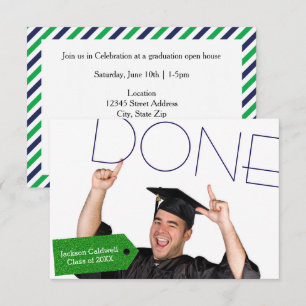 Done Photo - 3x5 Graduation Party Invitation