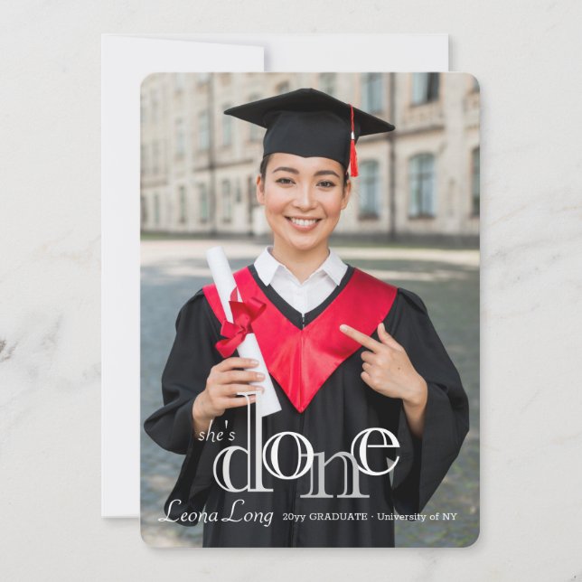 Done Photo Graduation Announcement (Front)