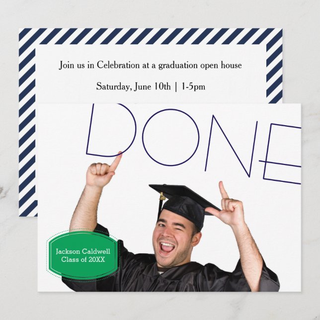 Done Photo - Graduation Party Invitation (Front/Back)