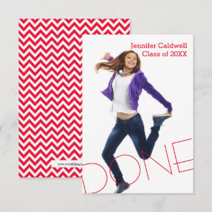 Done Photo Vertical - 3x5 Graduation Announcement