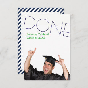 Done Photo Vertical - 3x5 Graduation Party Invite