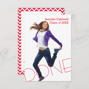 Done Photo Vertical - 3x5 Graduation Party Invite