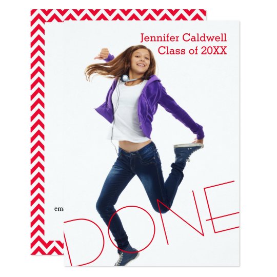 Done Photo Vertical - Graduation Party Invite