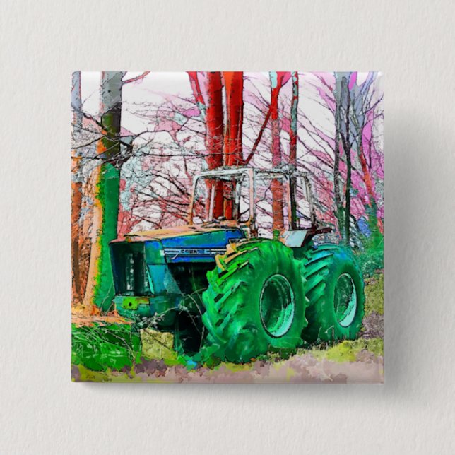 DONE PLOWING 15 CM SQUARE BADGE (Front)