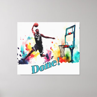 Done: The Ultimate Slam Dunk Basketball Trend Canvas Print