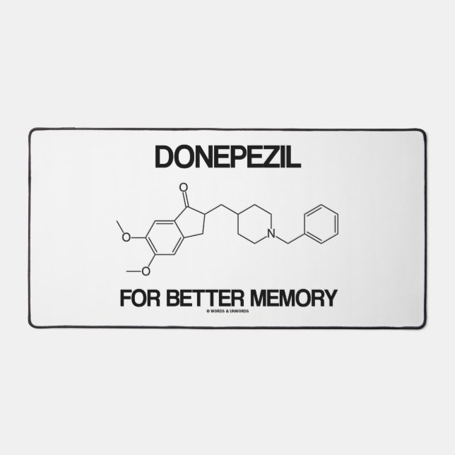 Donepezil For Better Memory Chemical Molecule Desk Mat (Front)