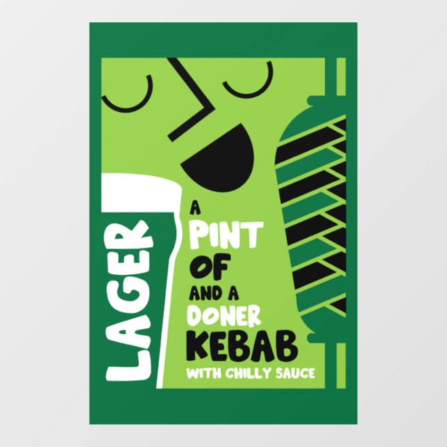 Doner Kebab Window Cling (Sheet)