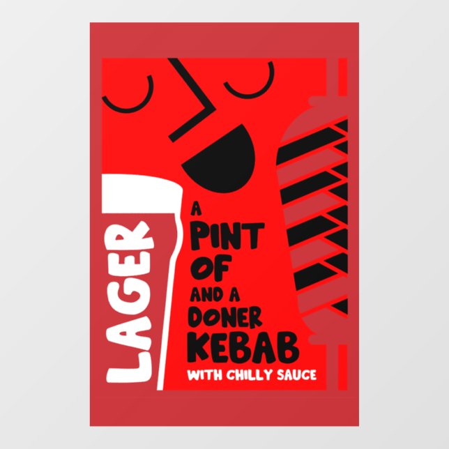 Doner Kebab Window Cling (Sheet)