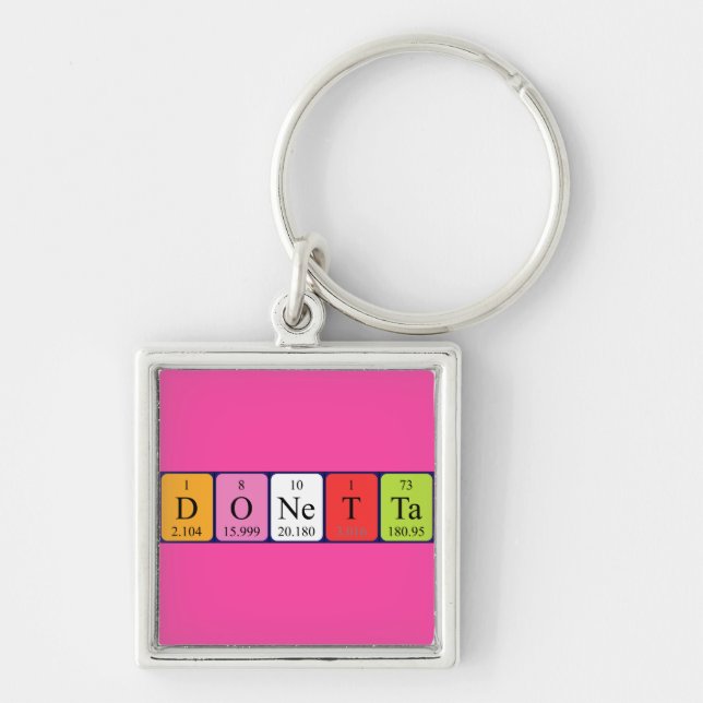 Donetta periodic table name keyring (Front)