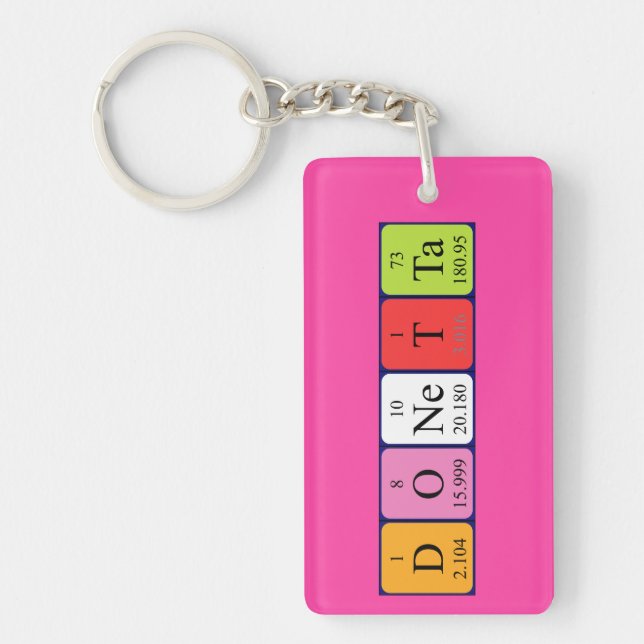 Donetta periodic table name keyring (Front)