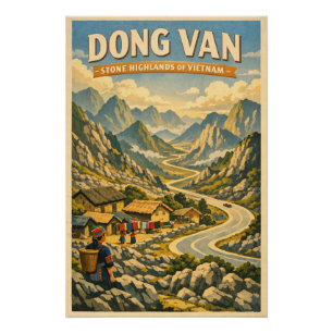Dongvan Karst Plateau, Ha Giang, Vietnam, Poster