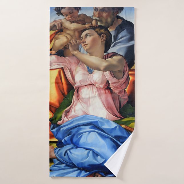 Doni Tondo, Doni Madona (detail), Michelangelo, 15 Bath Towel (Bath Towel)
