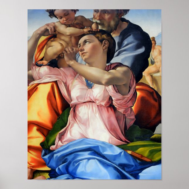 Doni Tondo, Doni Madona (detail), Michelangelo, 15 Poster (Front)