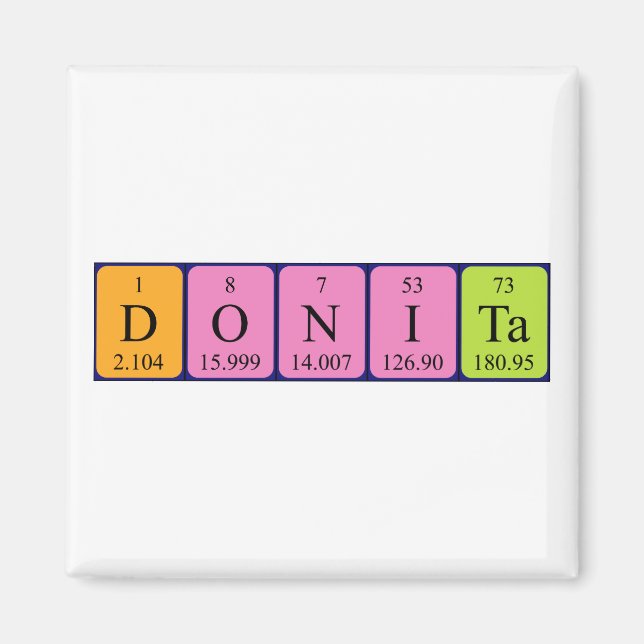 Donita periodic table name magnet (Front)