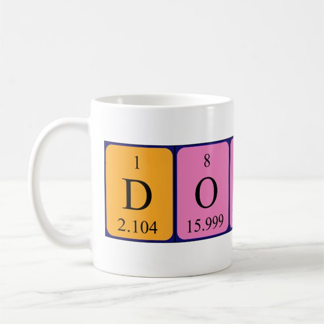 Donita periodic table name mug (Left)