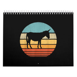 Donkey 60s 70s Gifts Farmer Men Women Farm Calendar