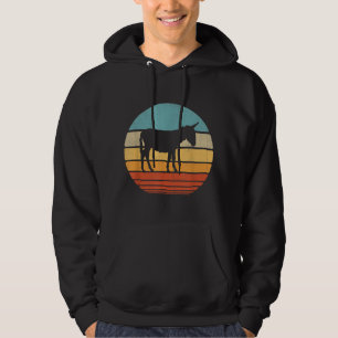 Donkey  60s 70s  Gifts Farmer Men Women Farm Hoodie