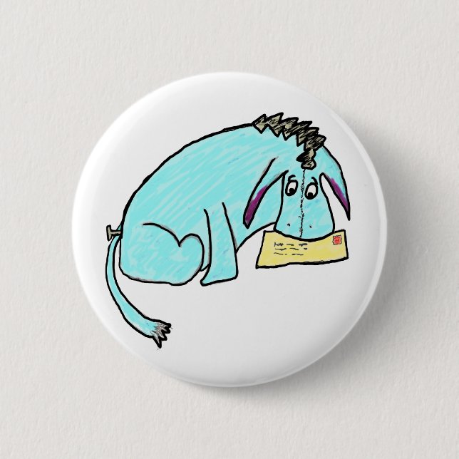 Donkey 6 Cm Round Badge (Front)