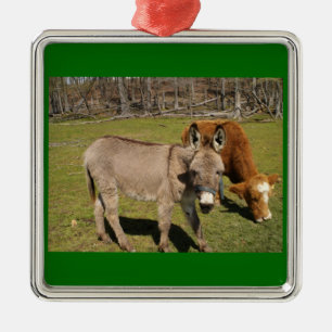 Donkey and Cow Ornament