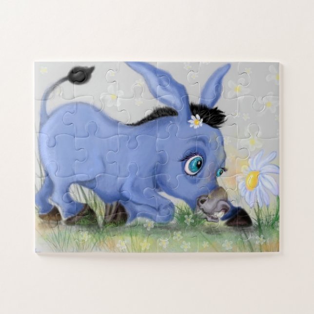 Donkey and Daisy Puzzle Gift - Painting (Horizontal)