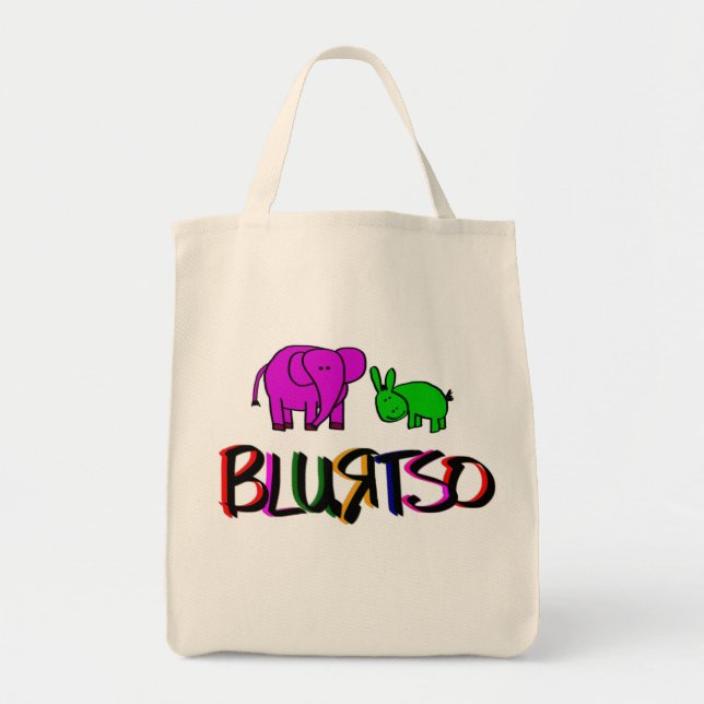 donkey and elephant tote bag (Front)