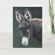 Donkey Animal Art Greeting Card