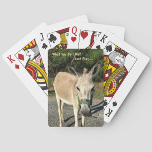 Donkey Animal Looking Walking Fun Personalise Playing Cards