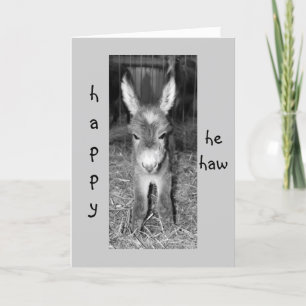 DONKEY BABY SAYS HAPPY "HE HAW" BIRTHDAY TO YOU CARD