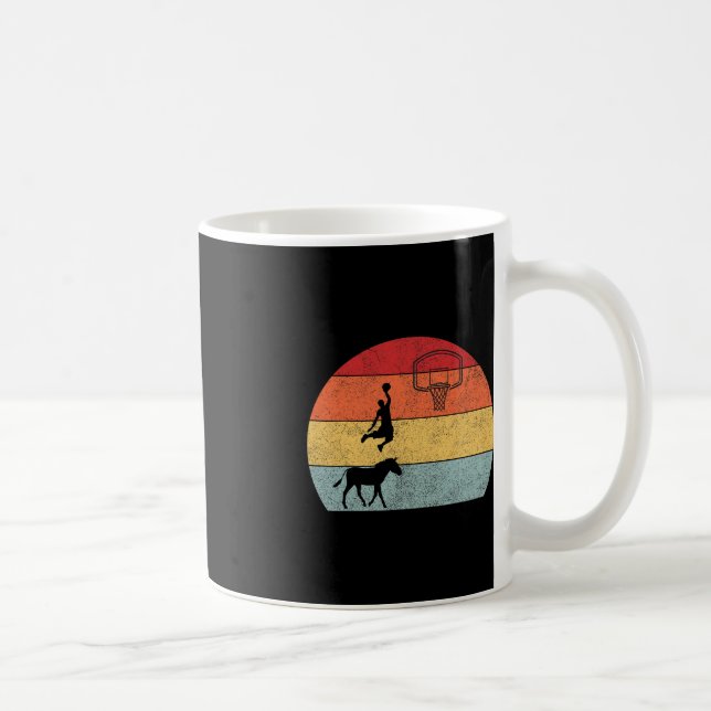 Donkey basketball Player Coach Sport ride donkey b Coffee Mug (Right)